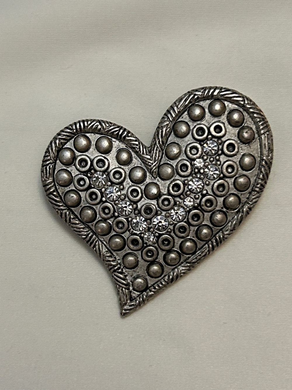 Chico's Metallic Silver Heart Pin